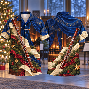 Christmas Bassoon Sapphire Chamber Music Hawaiian Shirt