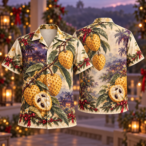 Christmas Biriba Gold Plum Orchard Hawaiian Shirt