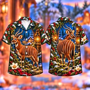 Christmas Bongo Lantern Glade Print Hawaiian Shirt