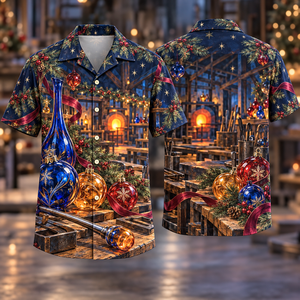 Christmas Glassblower Jewel Bauble Workshop Hawaiian Shirt