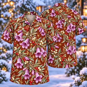 Christmas Lavender Emu Bush Copper Aloha Hawaiian Shirt