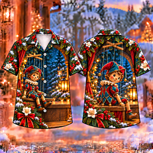 Christmas Marionette Workshop Wonder Print Hawaiian Shirt
