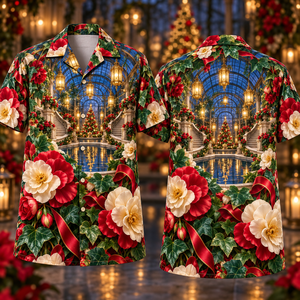 Christmas Ruby Begonia Ivory Ribbon Emerald Ivy Sapphire Lantern Twin Staircase Conservatory Hawaiian Shirt