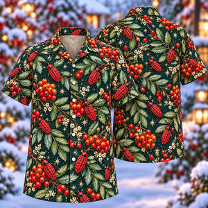Christmas Scarlet Netwing Beetle Rowan Aloha Hawaiian Shirt
