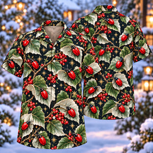 Christmas Scarlet Poplar Leaf Beetle Aloha Hawaiian Shirt