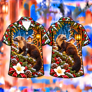 Christmas Tayra Lantern Canopy Print Hawaiian Shirt