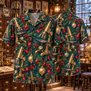 Christmas Microscopes Hawaiian Shirt