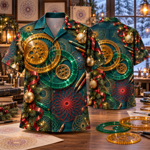 Christmas Drawing Gears Hawaiian Shirt