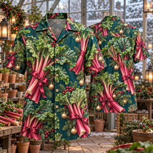 Christmas Rhubarb Hawaiian Shirt