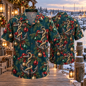 Christmas Anchors Hawaiian Shirt