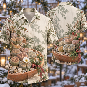 Christmas Lithops Living Stone Terracotta Garden Hawaiian Shirt