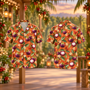 Christmas Mangosteen Copper Aloha Hawaiian Shirt