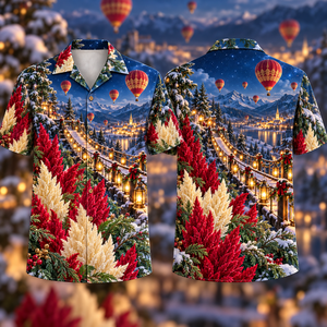 Christmas Ruby Celosia Ivory Star Emerald Cedar Sapphire Snowy Balloon Valley Hawaiian Shirt
