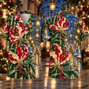 Christmas Ruby Gloriosa Ivory Star Emerald Bamboo Sapphire Lantern Fountain Gallery Hawaiian Shirt