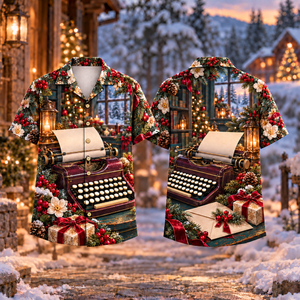 Christmas Writer First Page Print Hawaiian Shirt