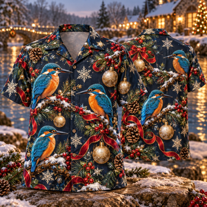 Christmas Kingfishers Hawaiian Shirt