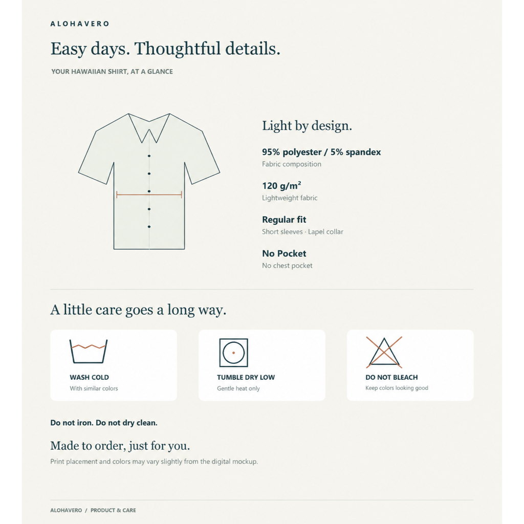 No Pocket product and care guide